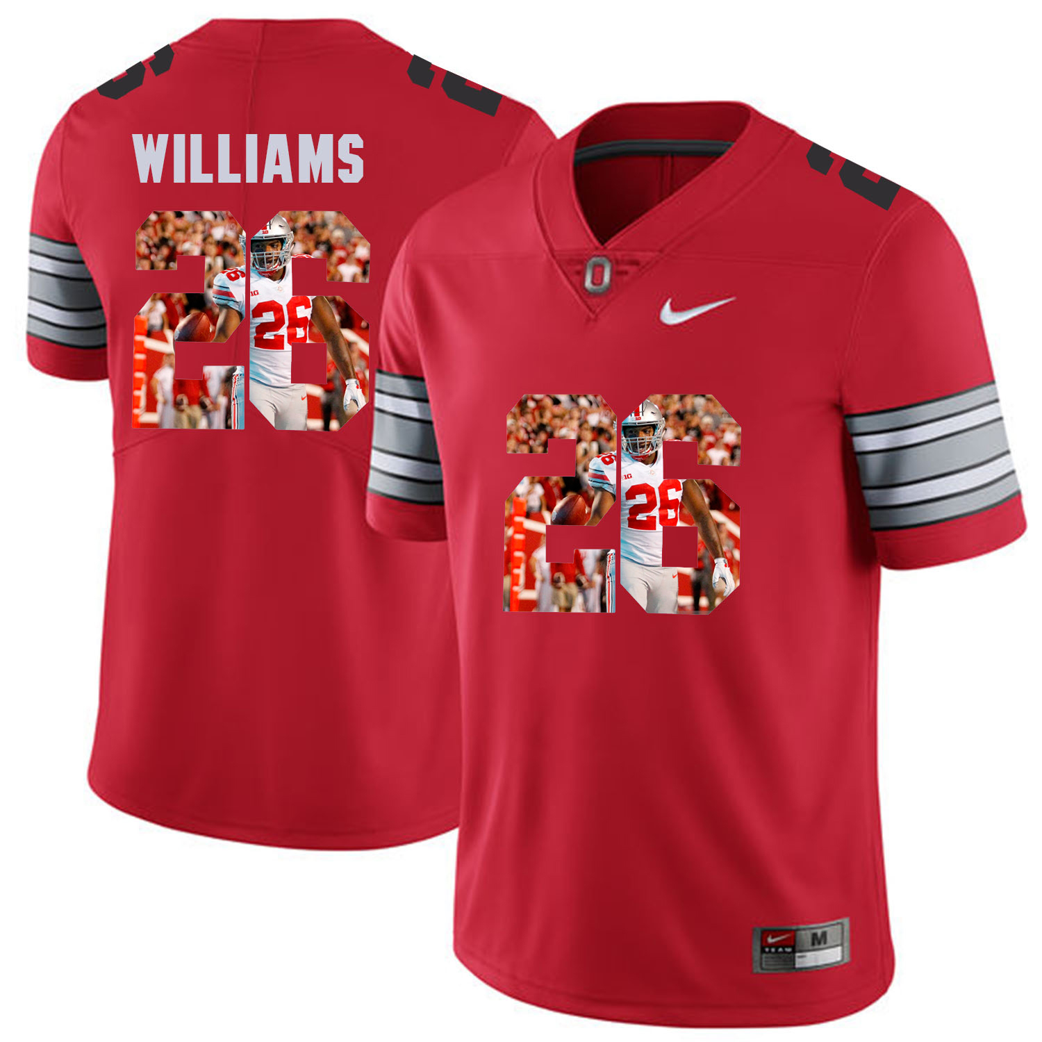 Men Ohio State #26 Williams Red Fashion Edition Customized NCAA Jerseys
